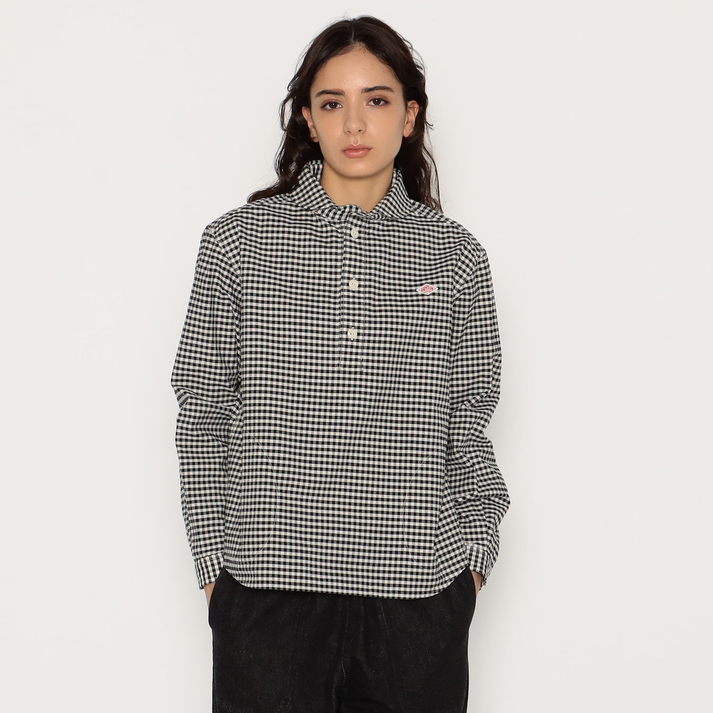 WOMEN'S OXFORD ROUND COLLAR PULLOVER SHIRT PATTERN