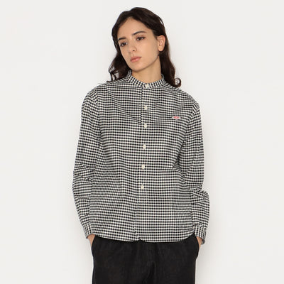 WOMEN'S OXFORD BAND COLLAR SHIRT PATTERN