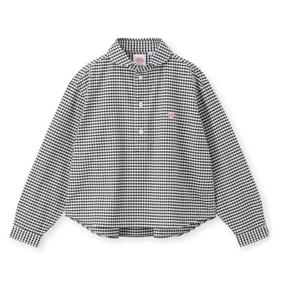 WOMEN'S OXFORD ROUND COLLAR WIDE PULLOVER SHIRT PATTERN