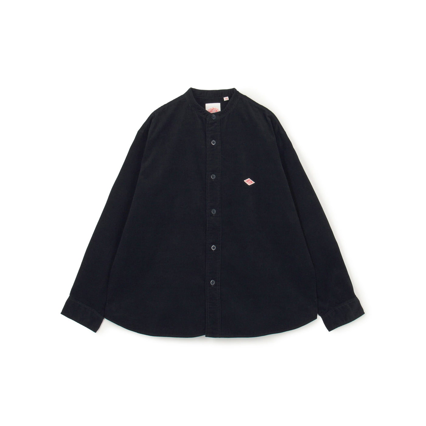 WOMEN'S CORDUROY BAND COLLAR SHIRT