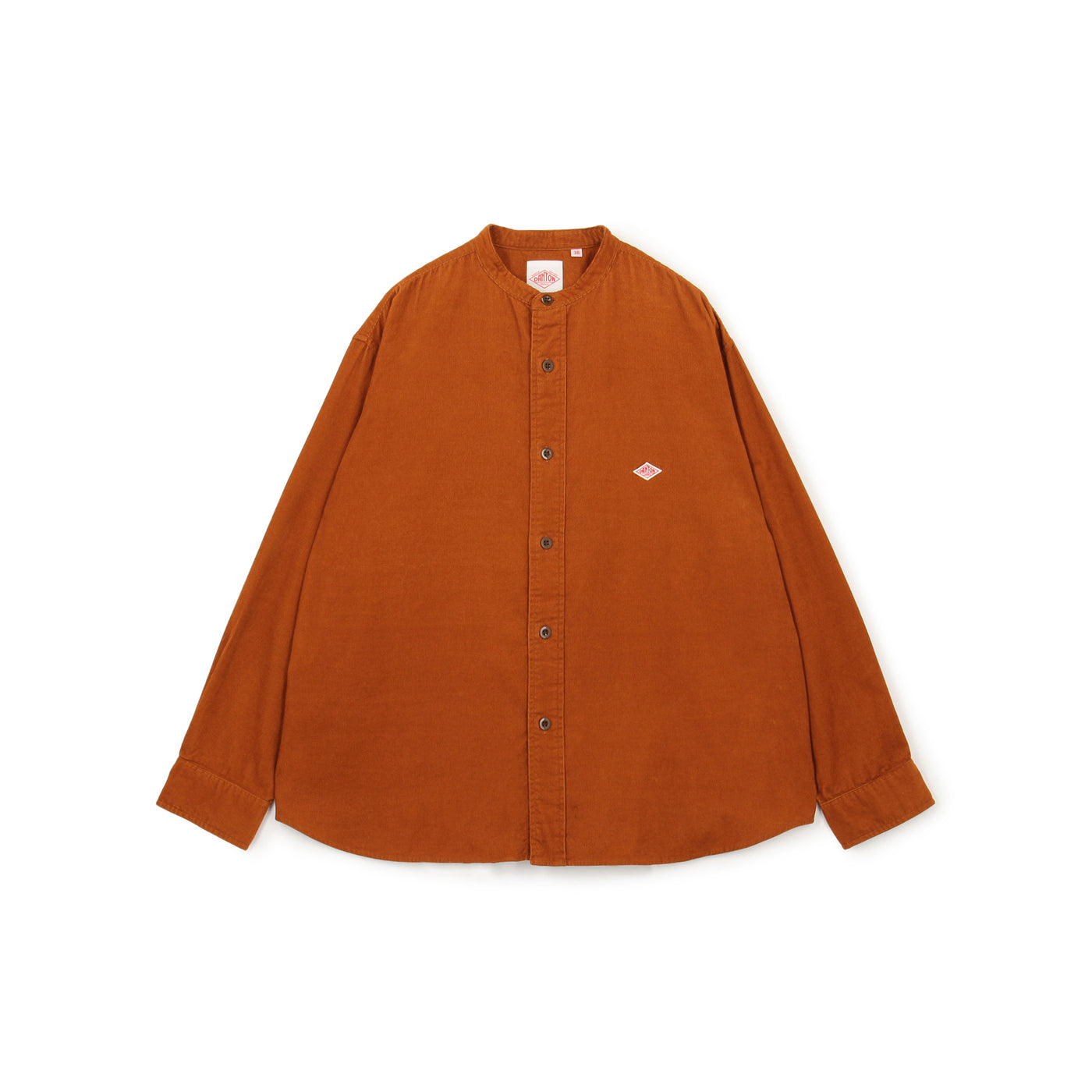 WOMEN'S CORDUROY BAND COLLAR SHIRT