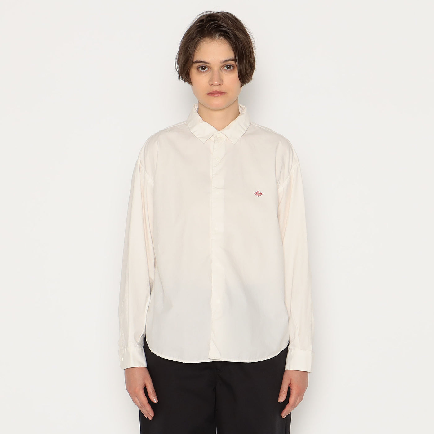 WOMEN'S TYPEWRITER CLOTH WRINKLED SHIRT