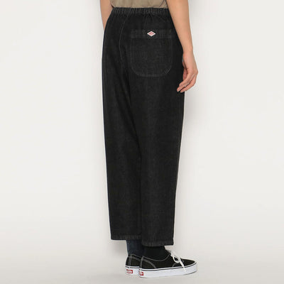 WOMEN'S BLACK DENIM EASY PANTS