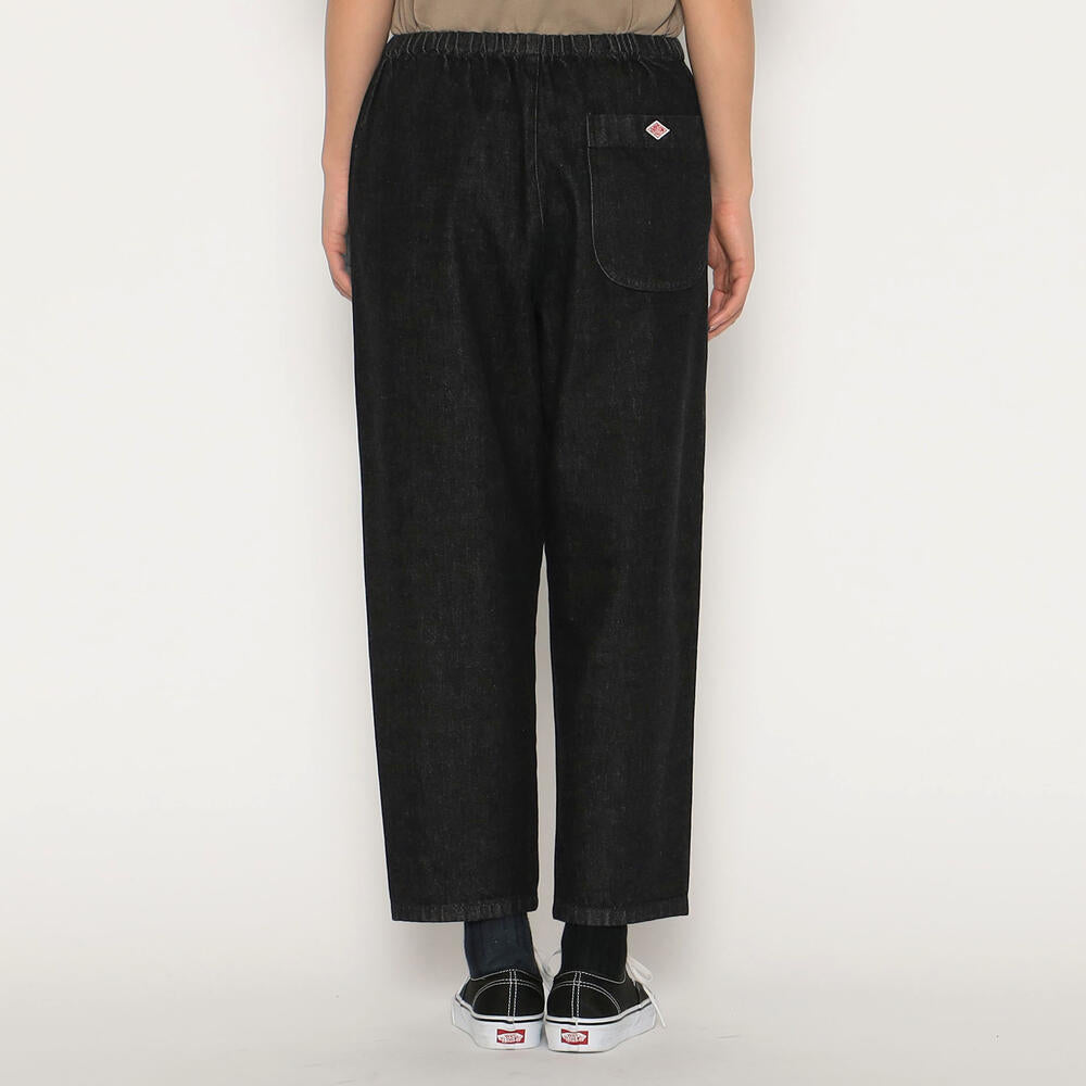 WOMEN'S BLACK DENIM EASY PANTS