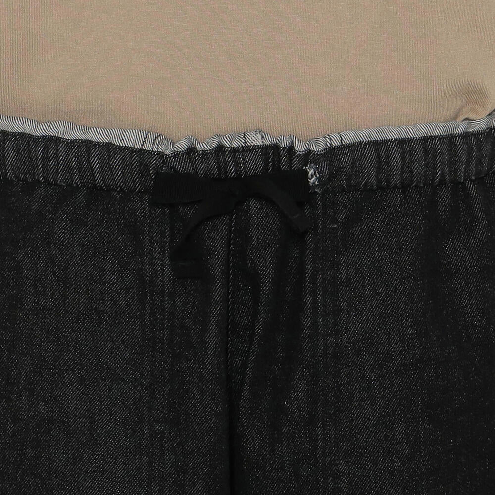 WOMEN'S BLACK DENIM EASY PANTS