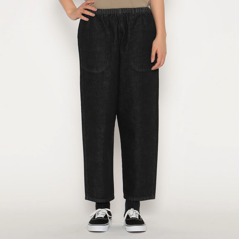 WOMEN'S BLACK DENIM EASY PANTS