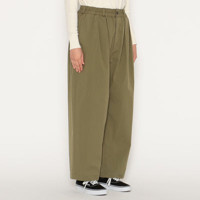 WOMEN'S C/N TWILL DOUBLE PLEATED EASY PANTS