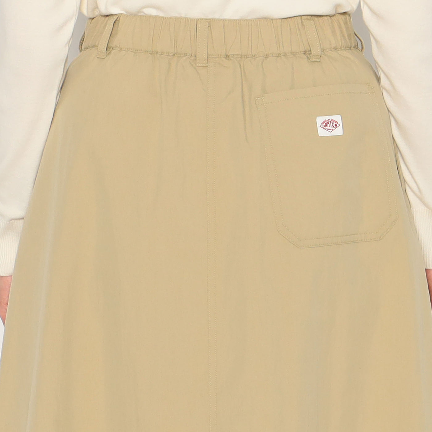 WOMEN'S C/N TWILL DOUBLE PLEATED SKIRT