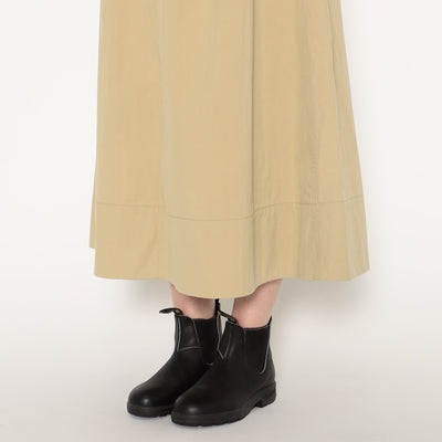 WOMEN'S C/N TWILL DOUBLE PLEATED SKIRT