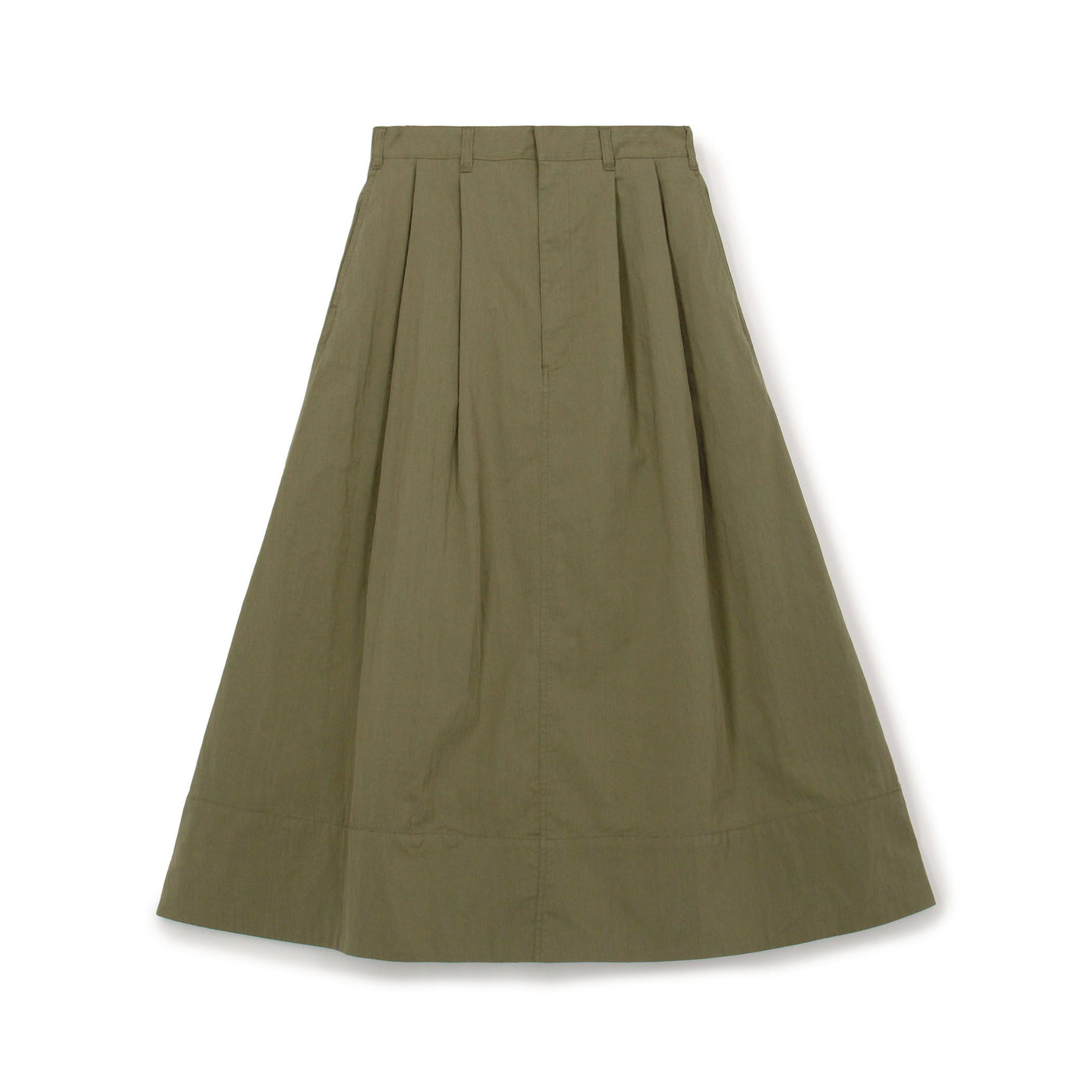 WOMEN'S C/N TWILL DOUBLE PLEATED SKIRT