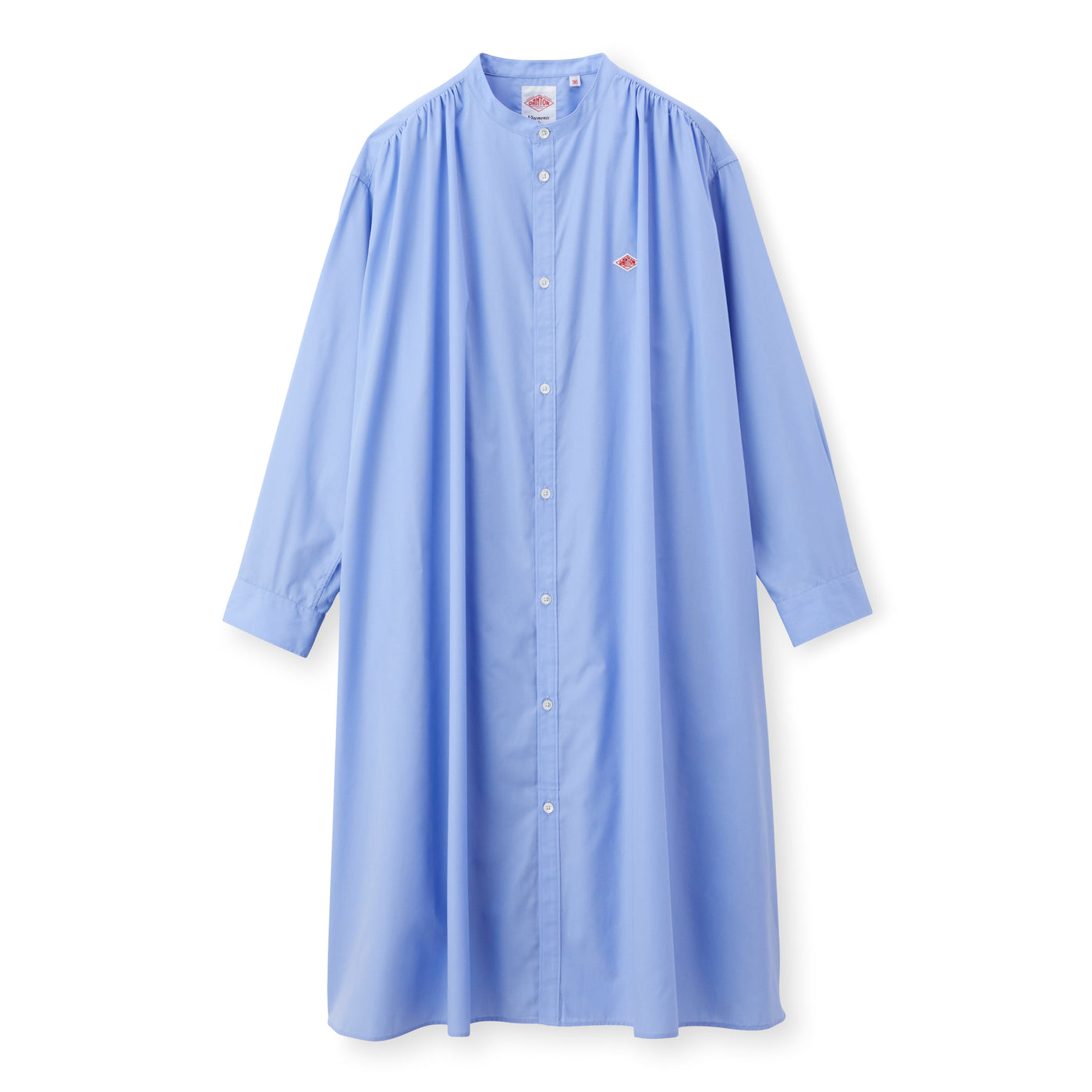 WOMEN'S T/C BROADCLOTH GATHERED SHIRT DRESS