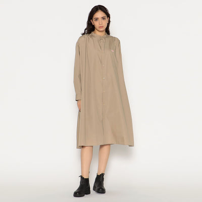 WOMEN'S T/C BROADCLOTH GATHERED SHIRT DRESS