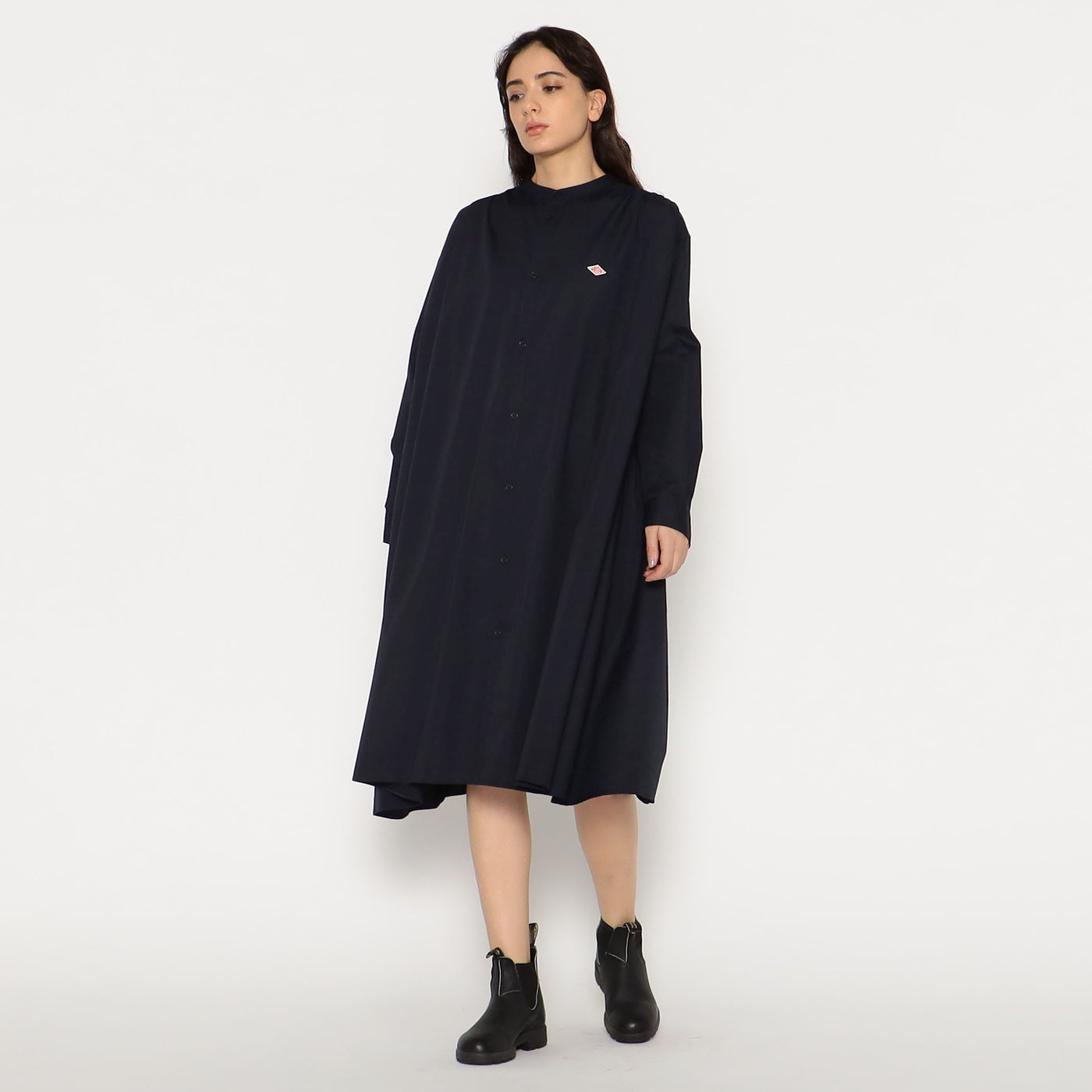 WOMEN'S T/C BROADCLOTH GATHERED SHIRT DRESS