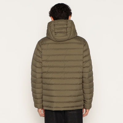 MEN'S NYLON TAFFETA MIDDLE DOWN HOODED JACKET