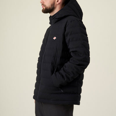 MEN'S WOOL LIKE POLYESTER MIDDLE DOWN HOODED JACKET