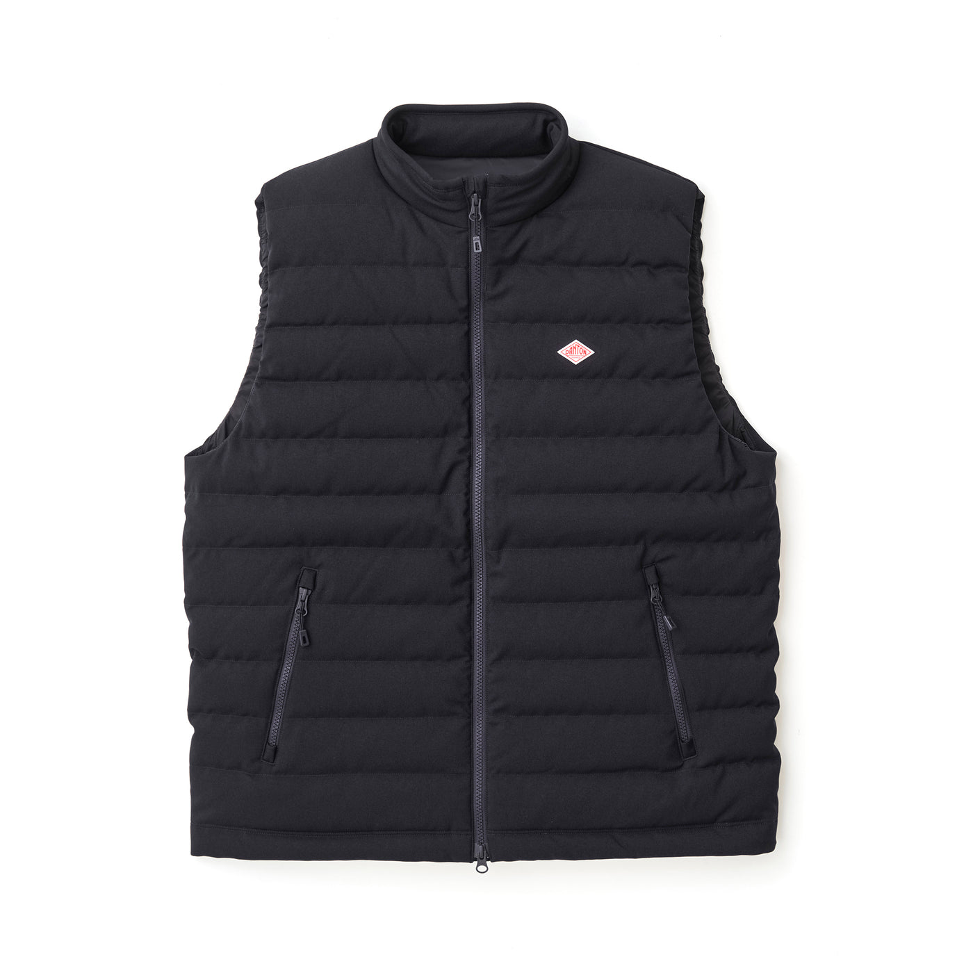 MEN'S WOOL LIKE POLYESTER MIDDLE DOWN STAND COLLAR VEST