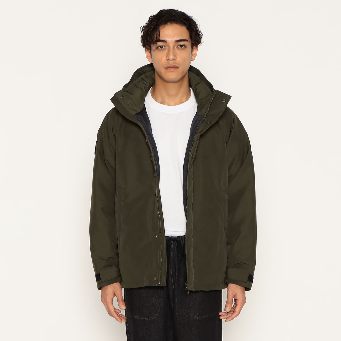 MEN'S ARMY HOODED DOWN  JACKET