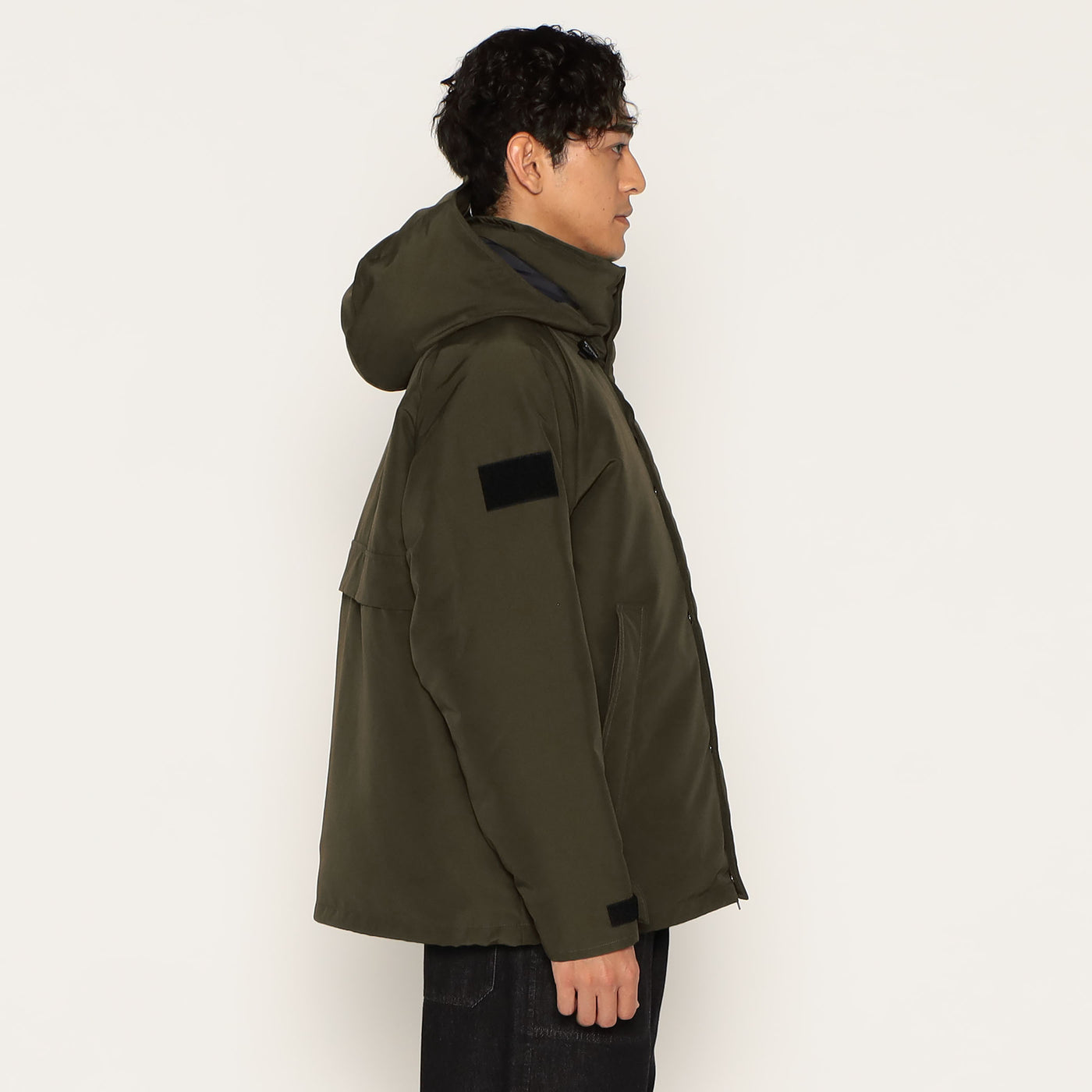 MEN'S ARMY HOODED DOWN  JACKET