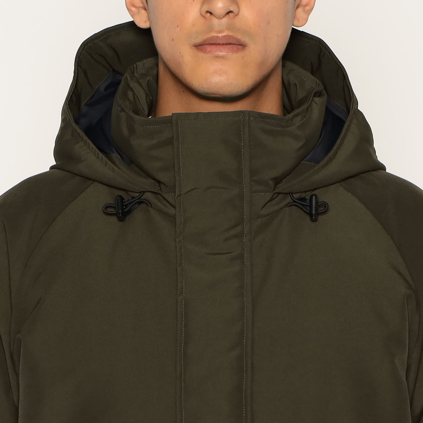 MEN'S ARMY HOODED DOWN  JACKET