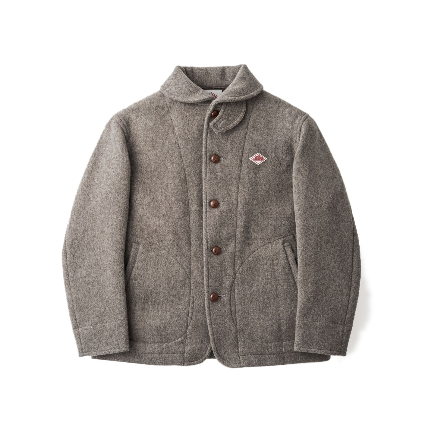 DANTON MEN'S WOOL PILE ROUND COLLAR JACKET