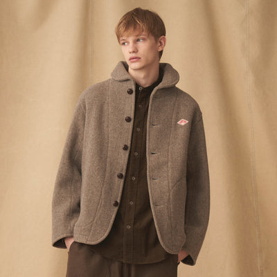 MEN'S WOOL PILE ROUND COLLAR JACKET