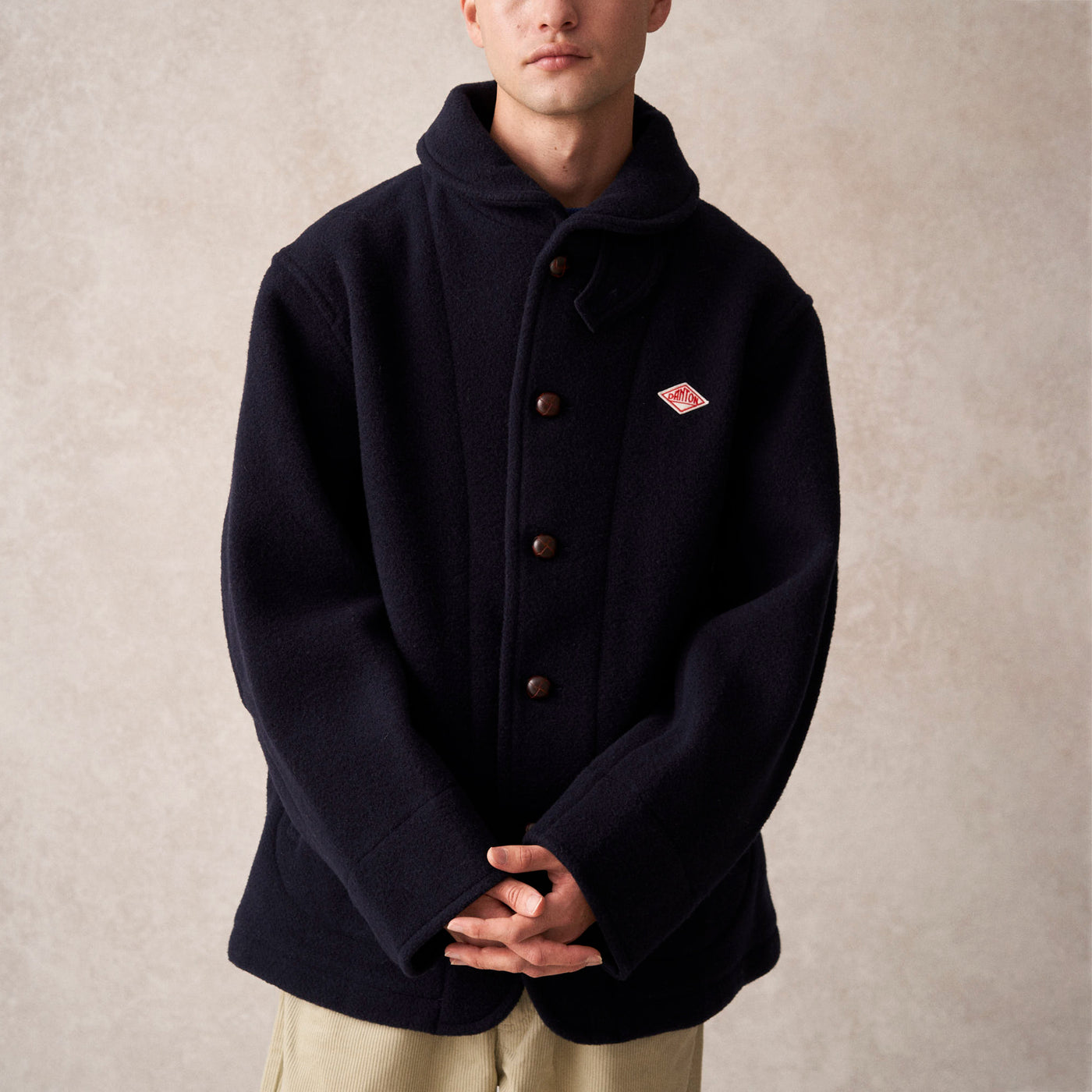 MEN'S WOOL PILE ROUND COLLAR JACKET