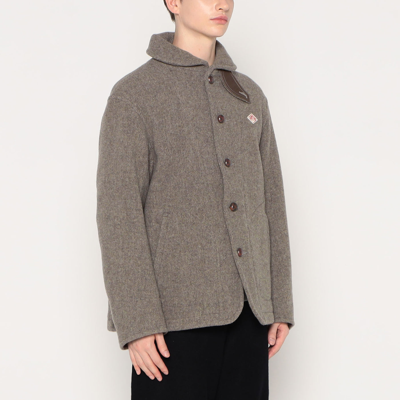 MEN'S WOOL PILE ROUND COLLAR JACKET