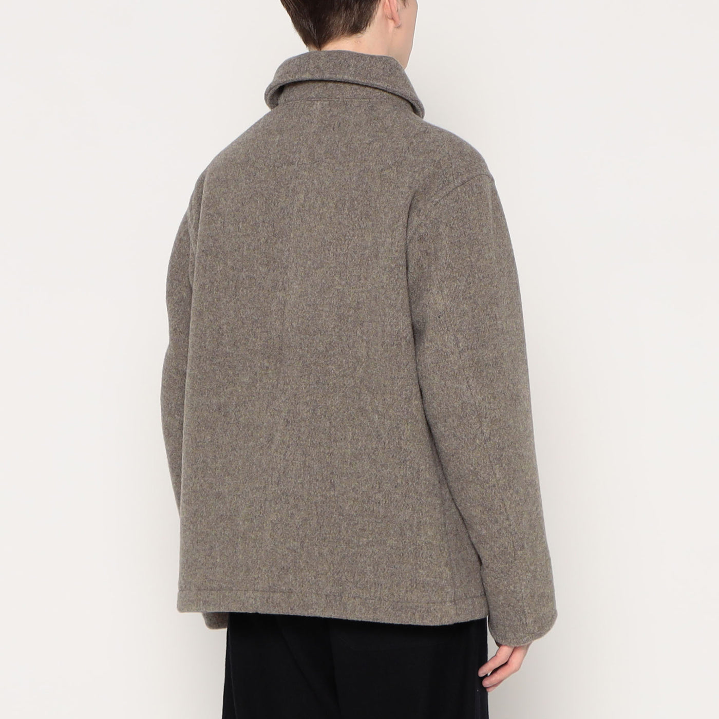 MEN'S WOOL PILE ROUND COLLAR JACKET