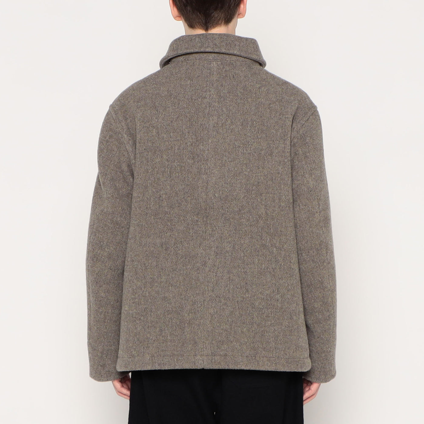 MEN'S WOOL PILE ROUND COLLAR JACKET