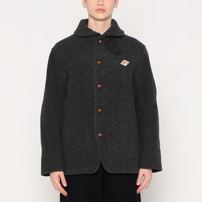 MEN'S WOOL PILE ROUND COLLAR JACKET