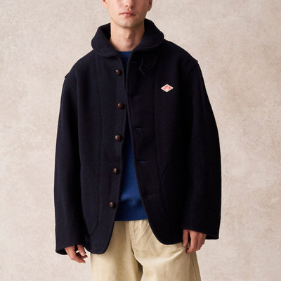 MEN'S WOOL PILE ROUND COLLAR JACKET