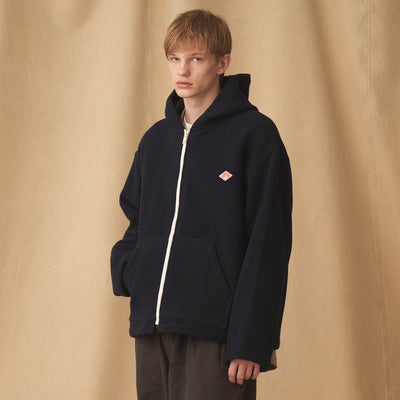 MEN'S WOOL LIGHT PILE HOODED JACKET