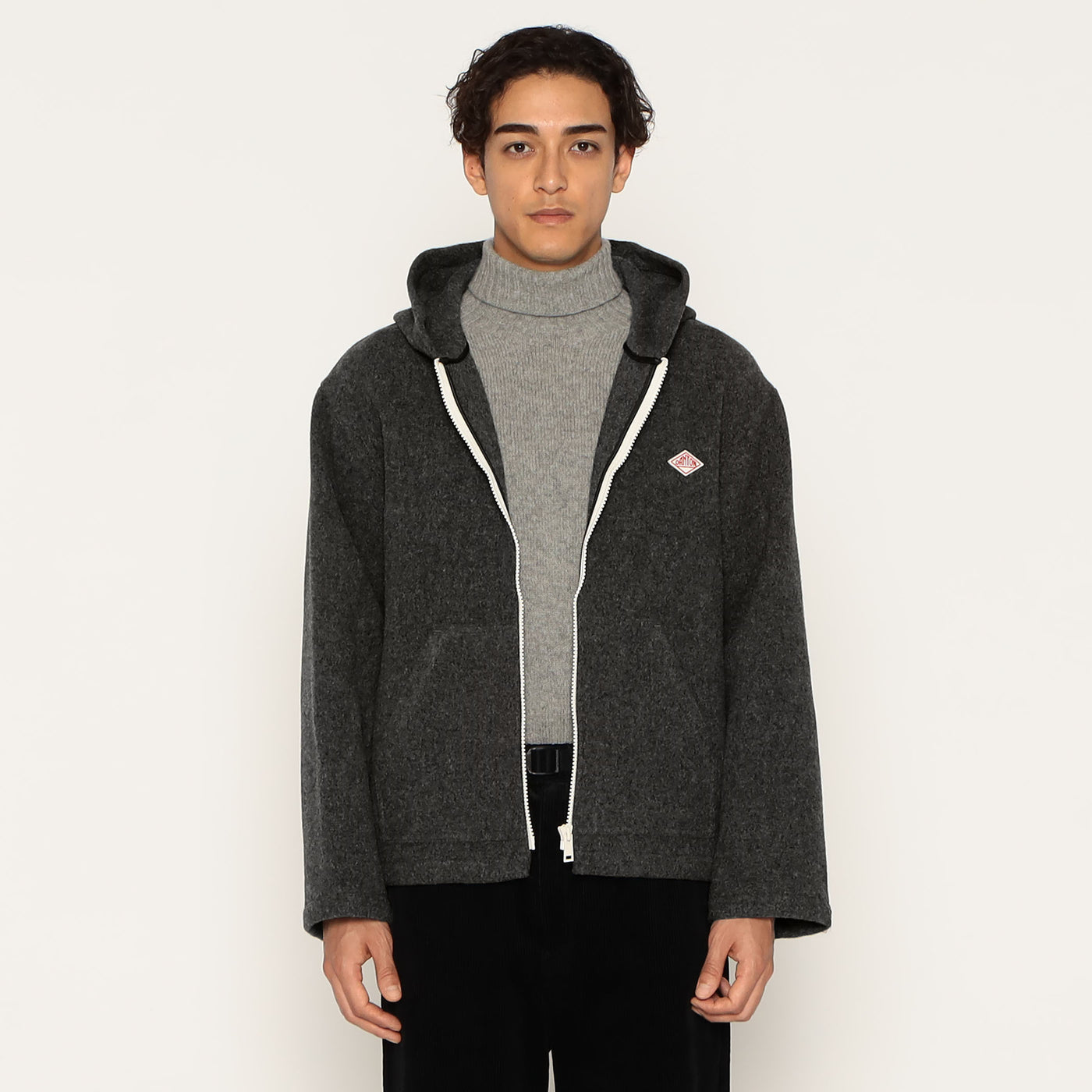 MEN'S WOOL LIGHT PILE HOODED JACKET