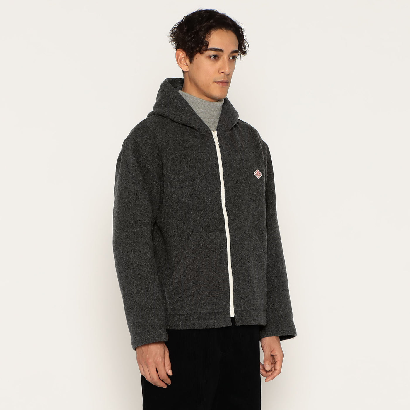 MEN'S WOOL LIGHT PILE HOODED JACKET