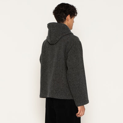 MEN'S WOOL LIGHT PILE HOODED JACKET