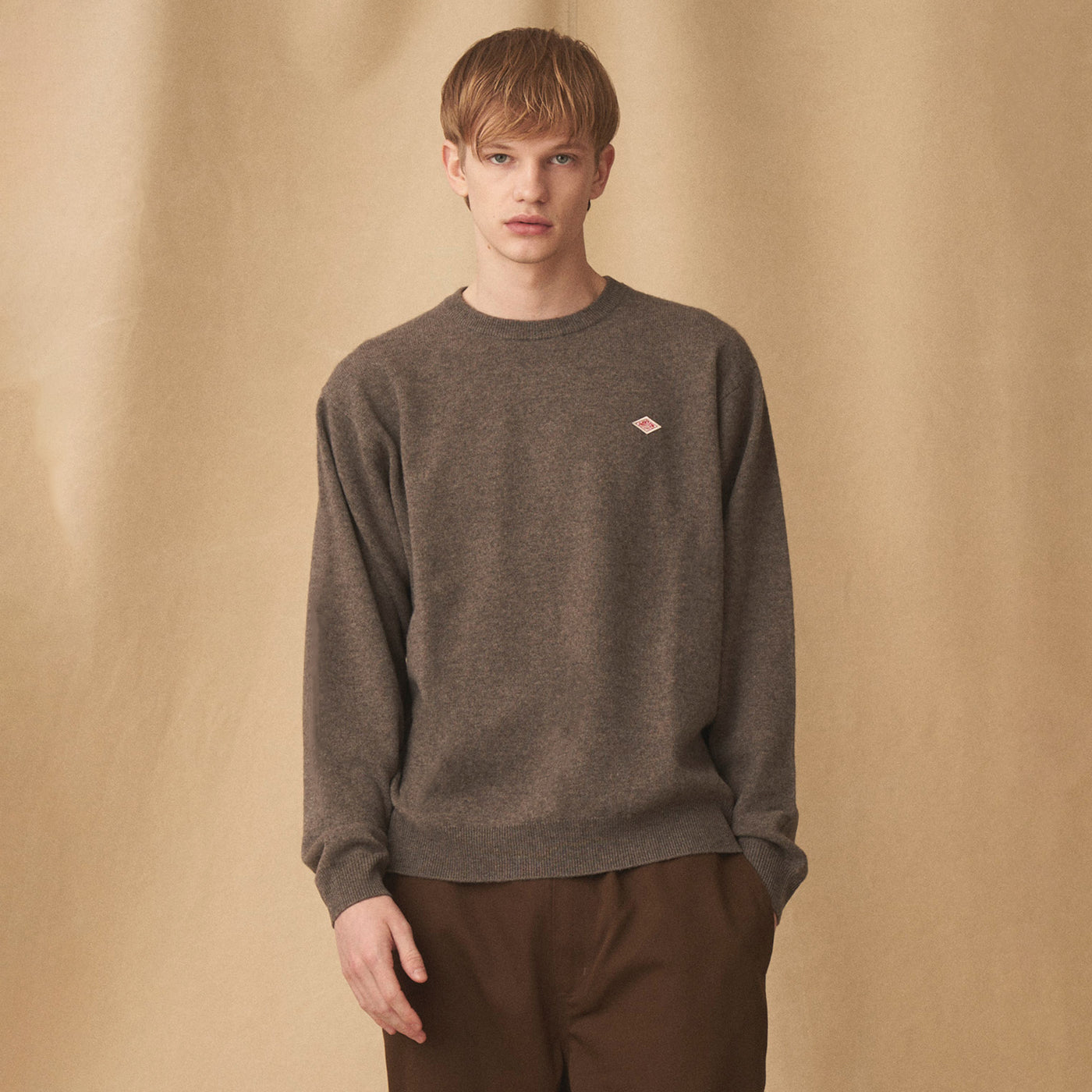 MEN'S LAMBSWOOL CREW NECK KNIT PULLOVER