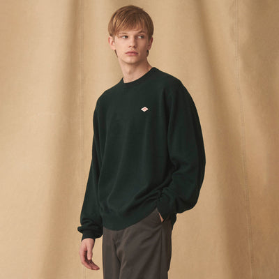 MEN'S LAMBSWOOL CREW NECK KNIT PULLOVER