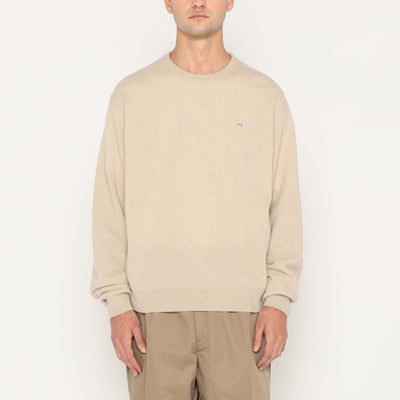 MEN'S LAMBSWOOL CREW NECK KNIT PULLOVER