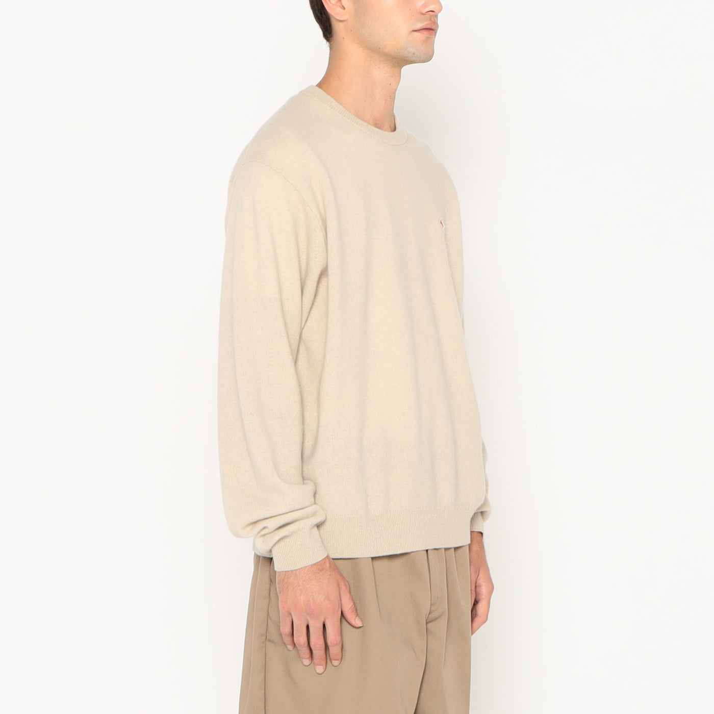 MEN'S LAMBSWOOL CREW NECK KNIT PULLOVER