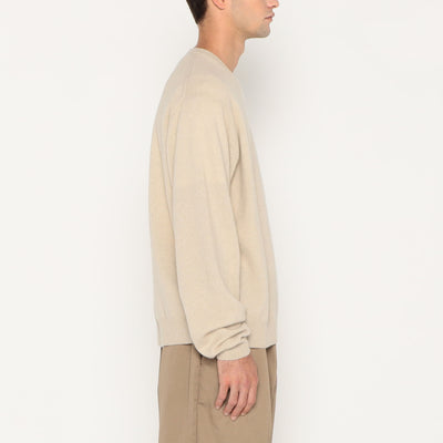 MEN'S LAMBSWOOL CREW NECK KNIT PULLOVER