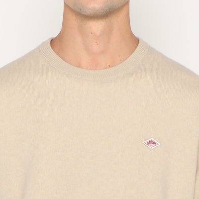 MEN'S LAMBSWOOL CREW NECK KNIT PULLOVER