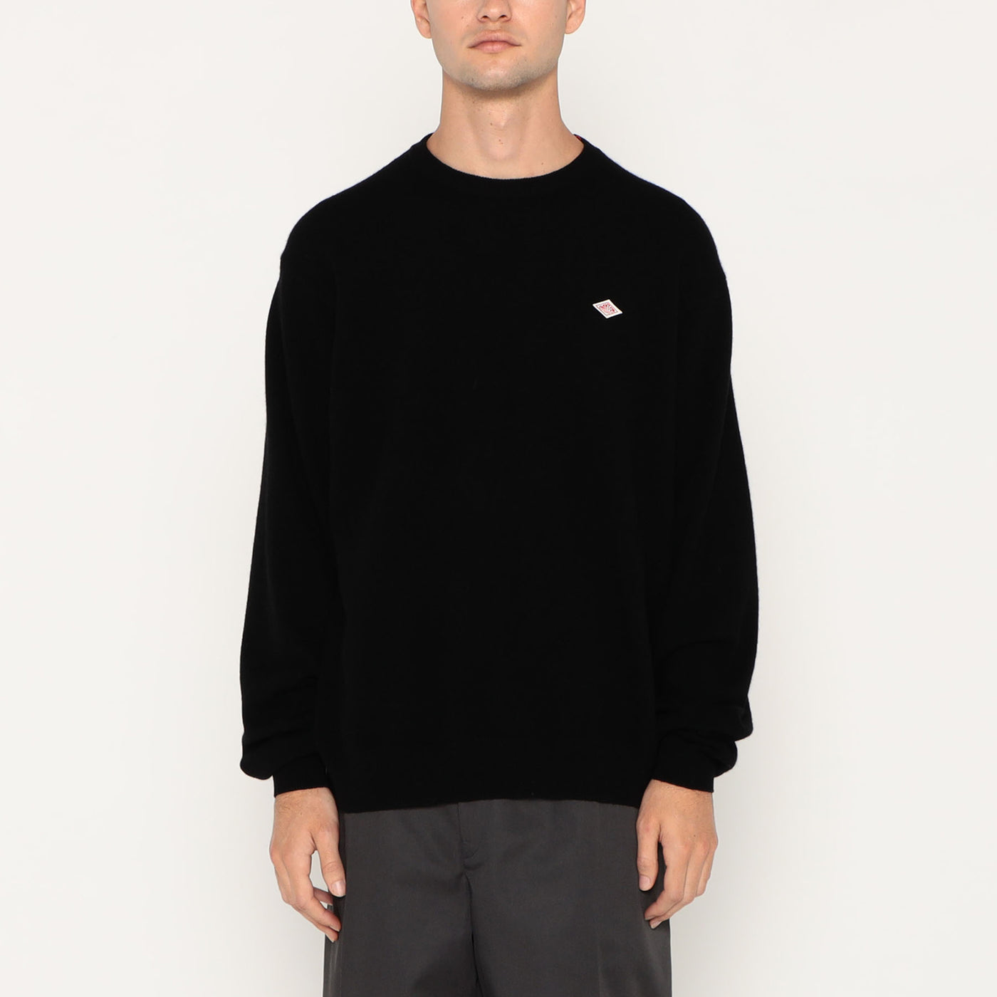 MEN'S LAMBSWOOL CREW NECK KNIT PULLOVER