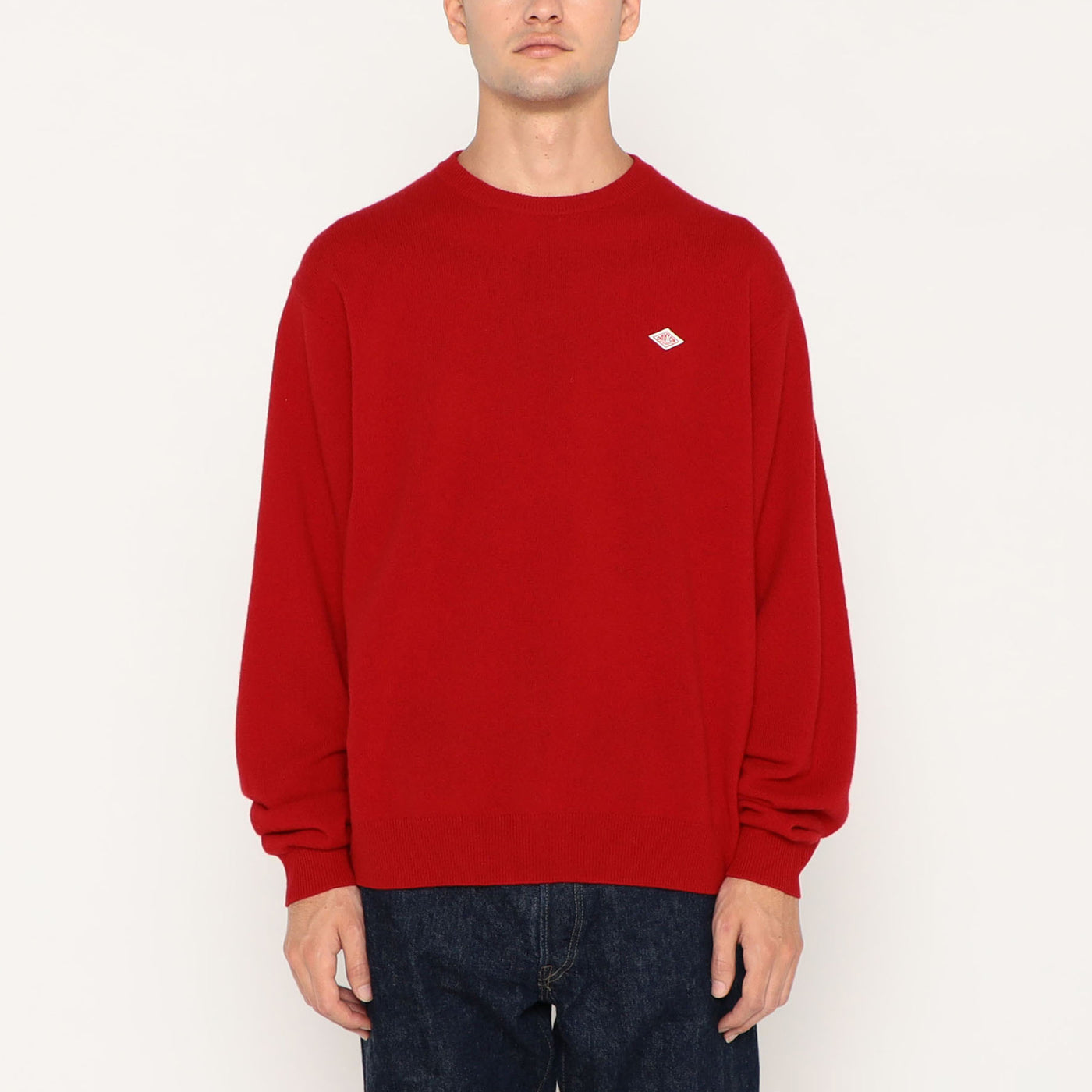 MEN'S LAMBSWOOL CREW NECK KNIT PULLOVER