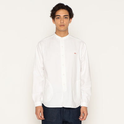 MEN'S OXFORD BAND COLLAR SHIRT PLAIN