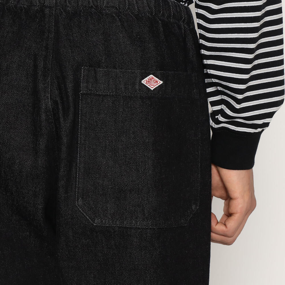 MEN'S BLACK DENIM EASY PANTS