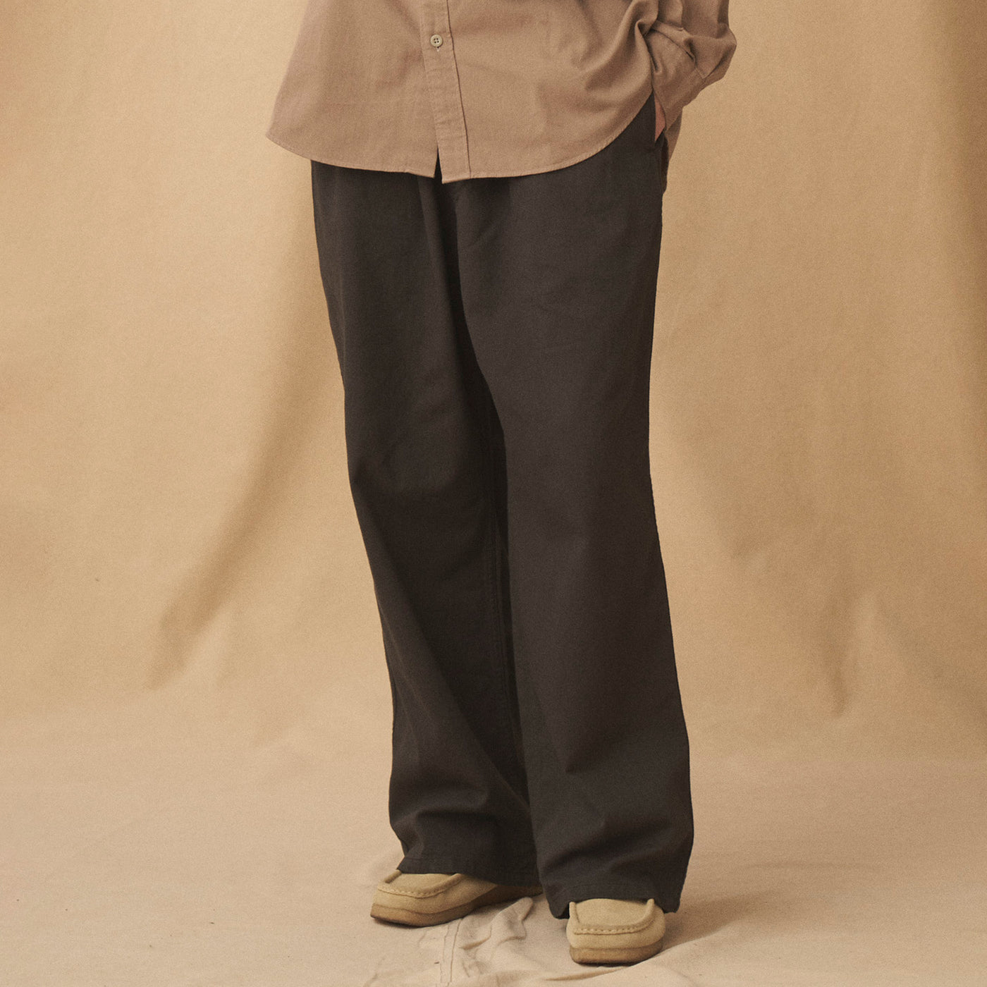 MEN'S COTTON DRILL WIDE EASY PANTS