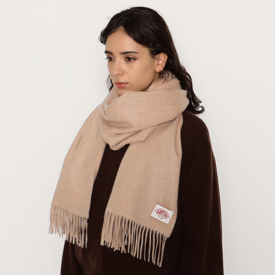 WOOL CASHMERE WIDE MUFFLER