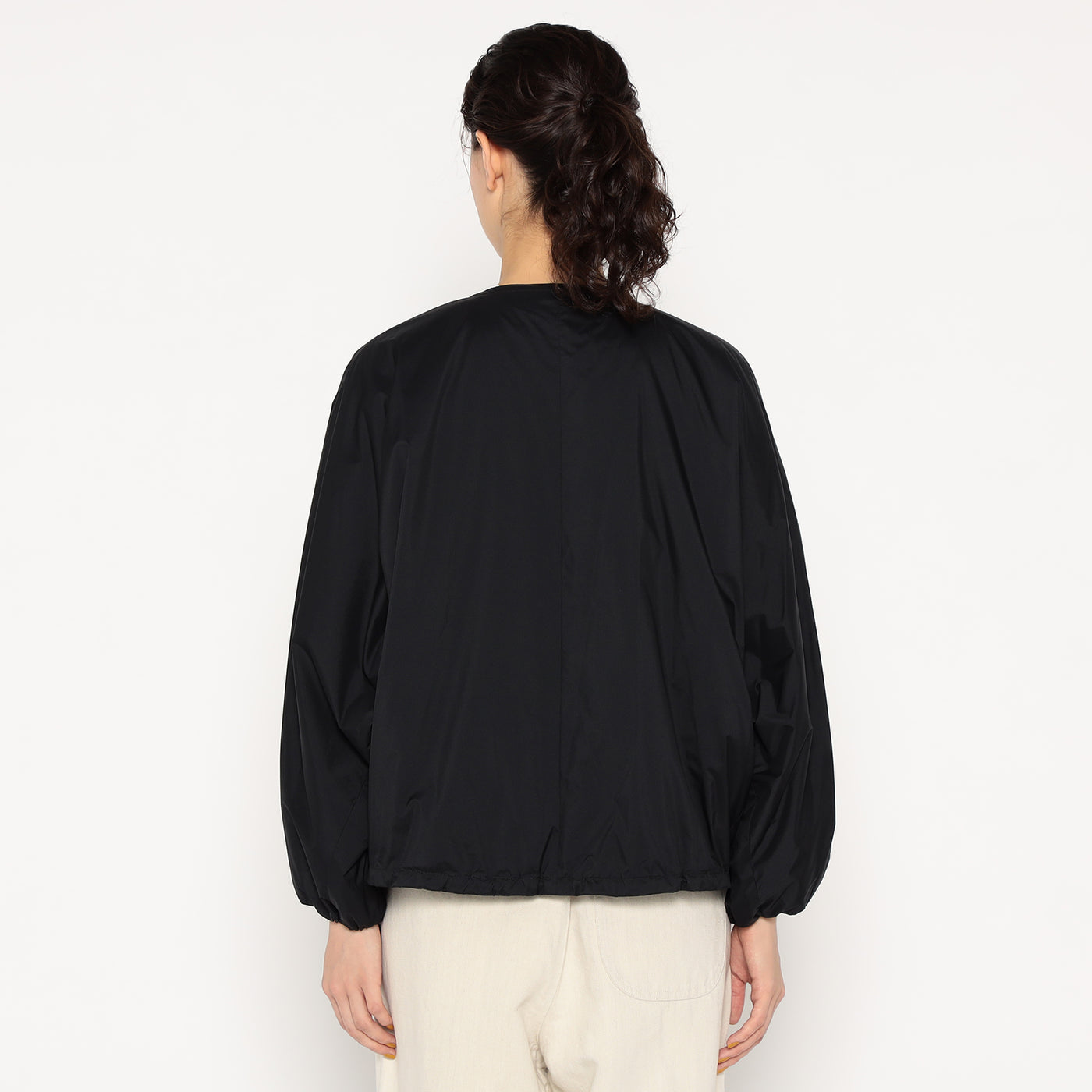 WOMEN'S INSULATION DOLMAN COLLARLESS JACKET