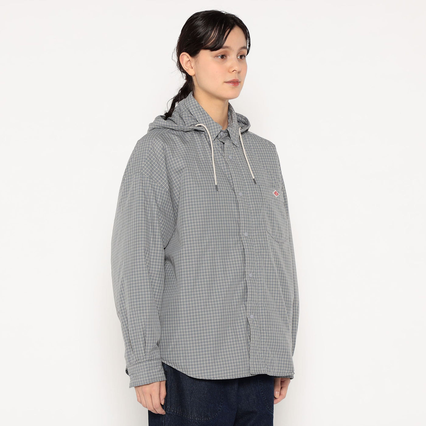 WOMEN'S INSULATION HOODED SHIRT JACKET PLAID