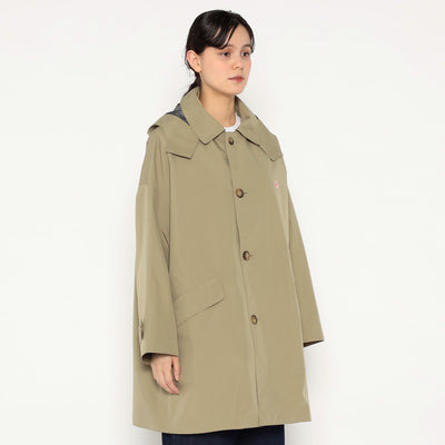 WOMEN'S 3LAYER CLOTH HOODED BALMACAAN COAT